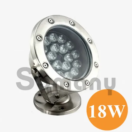 

Best Discount 2PCS/Lot 18W Led Underwater Light PMMA Lens DC12V Seven Colors for Swimming Pool/Square Fountain Decoration Lamps