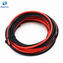 14AWG2. 08mm2 Электрический провод кабель 3 метра [1,5 м черный и 1,5 м красный] мягкий и гибкий Луженая Медь высокая термостойкость