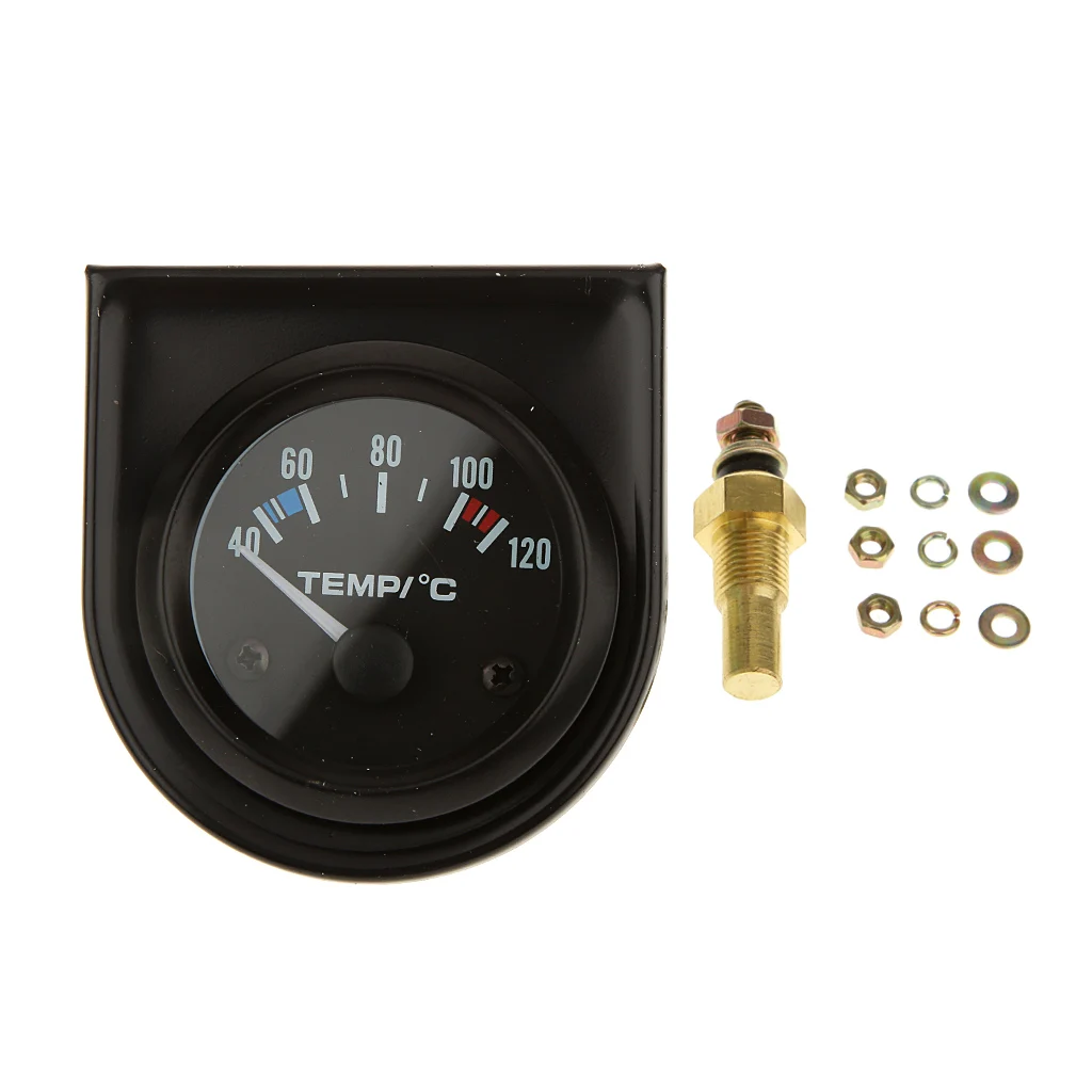 2' 52mm Digital LED Electronic Water Temp Temperature Gauge Black Car Accessories