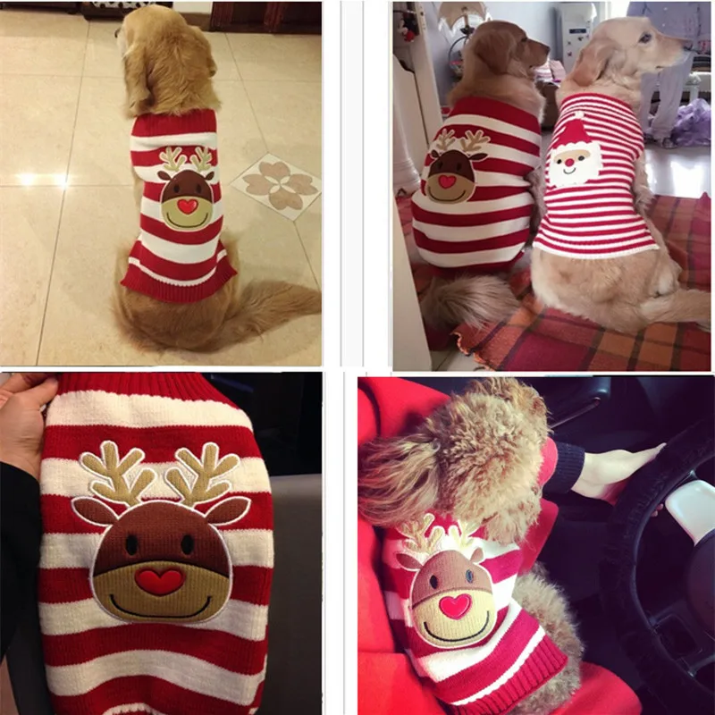 

Pet Dog Christmas Clothes For Small Large Dogs Xmas Puppy Big Dog Sweater For French Bulldog Yorkies Dogs Pets Clothing Pullover