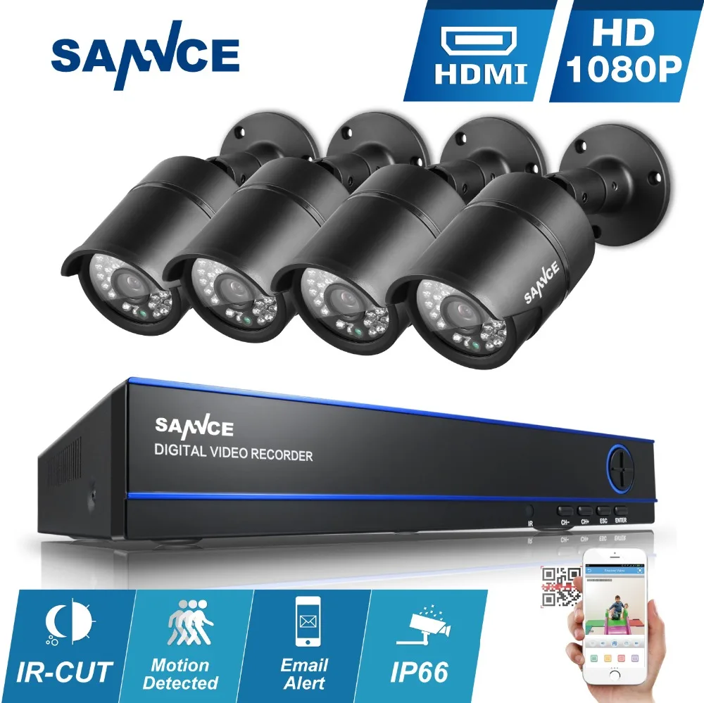 SANNCE 8CH 1080P CCTV font b Security b font System AHD 8 Channels H 264 HD