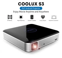 COOLUX S3 1100 ANSI DLP Projector Home Theater 1280 x 800P Support 4K 2.4 / 5GHz WiFi Bluetooth 4.0 Remote Focus