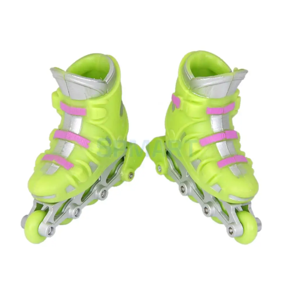 1Pair Finger Roller Skates Sport Games Kids Giftin Dolls Accessories from Toys & Hobbies on