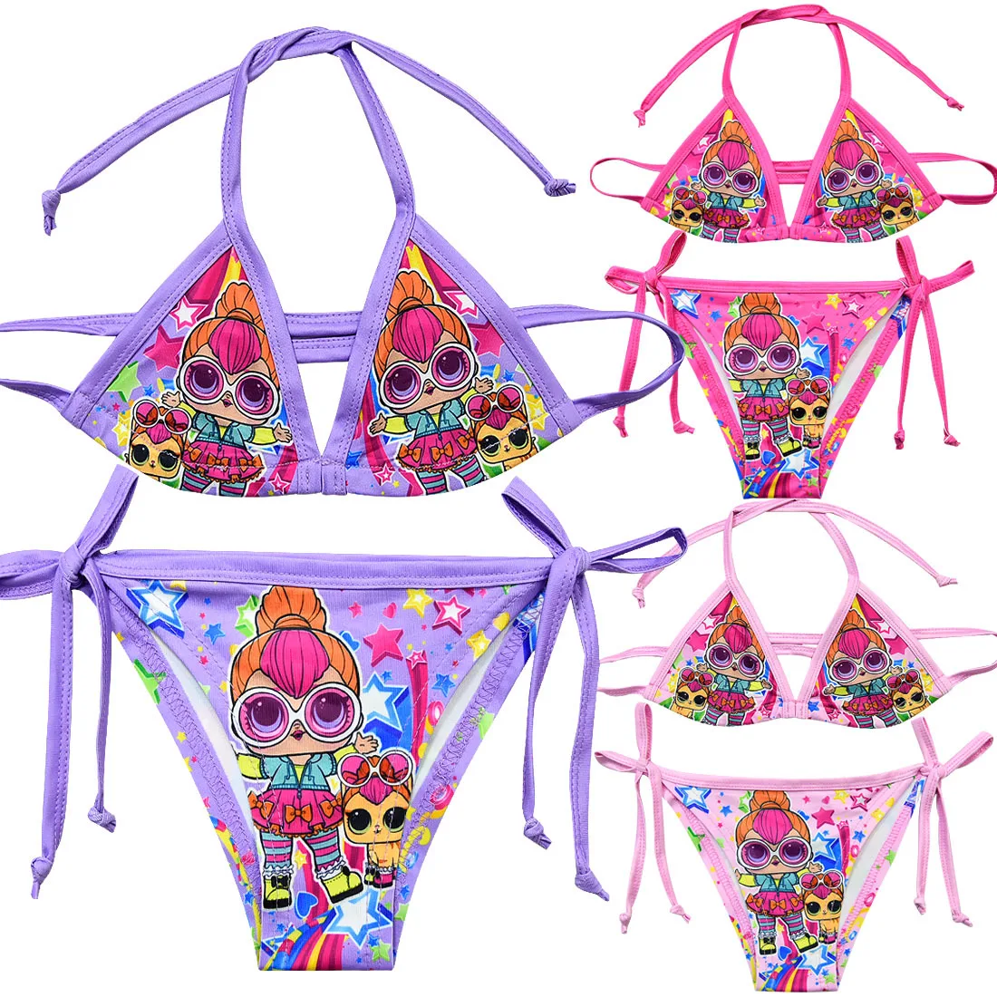 

2-12 Years Girls Swimsuit Two Piece Children's Swimwear Infantil Girls Bikini Suit 2019 Swimsuit for Girls 2019 Dropshiping