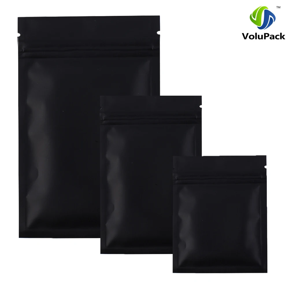 

High quality 12 X 18CM,100 X Metallic Mylar ziplock bags flat bottom Gold Green Black Aluminum foil small zip lock plastic bags