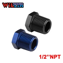 WILLIN-2 шт./упак. 1/" NPT алюминиевая Заглушка с шестигранной головкой мужской блок вилки соединителя Выкл переходник для фитинга WL933-08