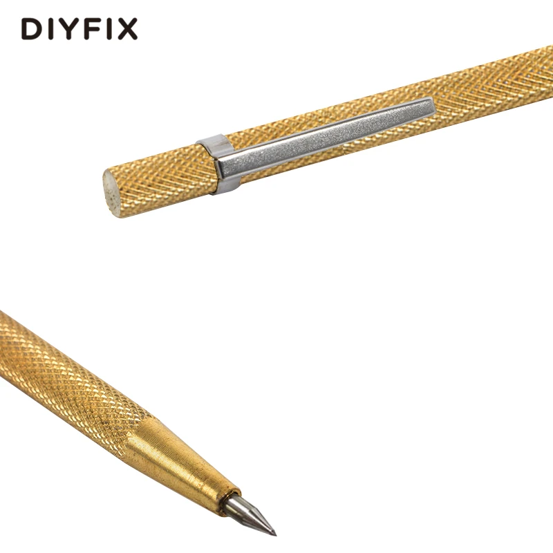 DIYFIX профессиональная стеклянная режущая ручка с нескользящей металлической ручкой для мобильного телефона планшета экран стекло резак инструмент для ремонта
