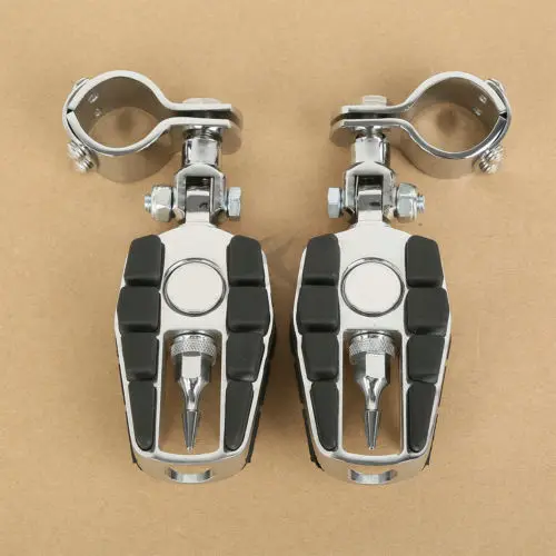 25 30 35 мм подножки с зажимами для YAMAHA V STAR XVS 1300 650 1100 Honda GL1800 Zombie Skull и зажимы|skull foot