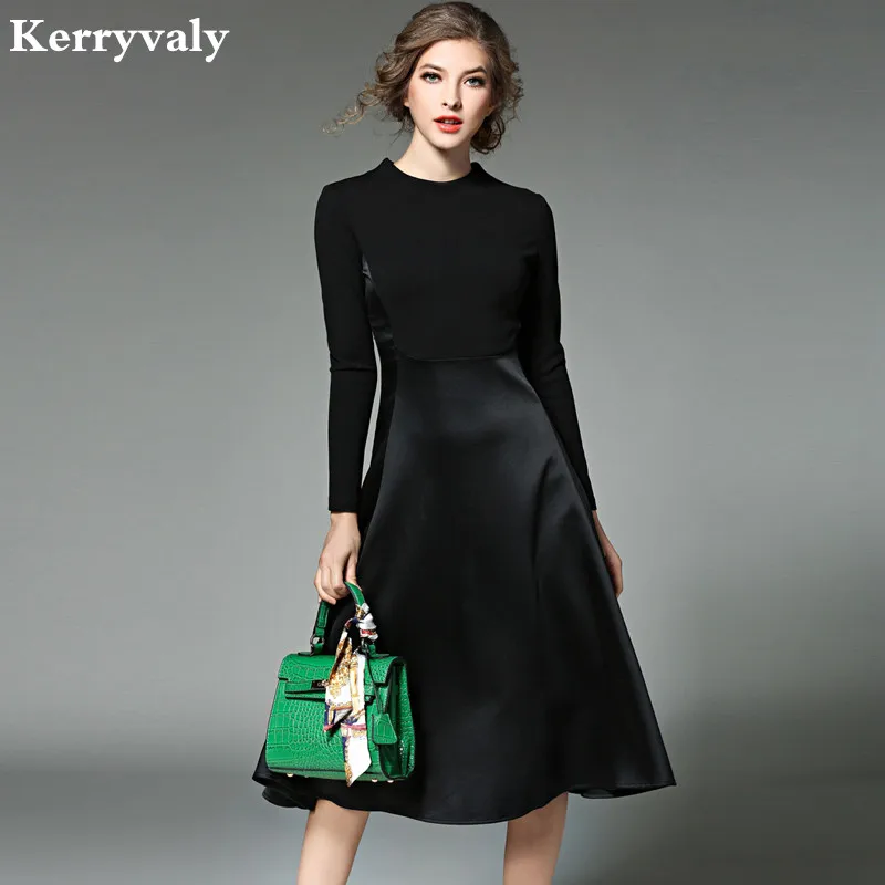

Clothes Women Long Sleeve Black Winter Dress Vetement Femme 2019 Vestidos Mujer OL Long Shirt Dress Zomer Jurk K887172