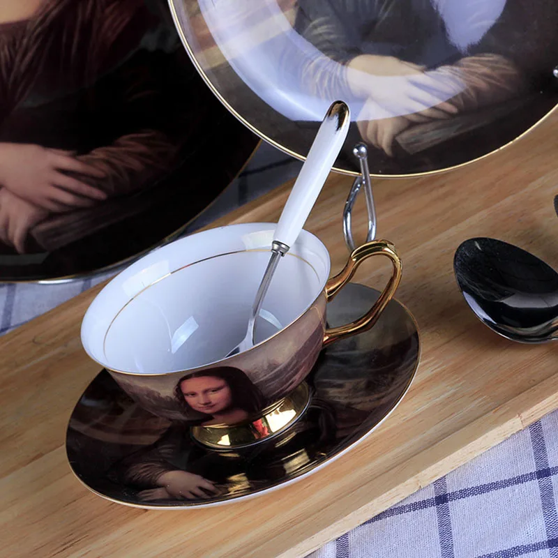 GLLead Европейский стиль Мона Лиза керамическая посуда домашний отель обеденный стол обеденный сервис стейк тарелка с чашкой блюдце обеденный набор