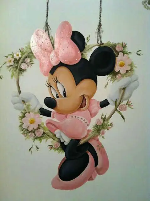 DIY 5D Diamond Painting Cross Stitch Disney Minnie picture full Square