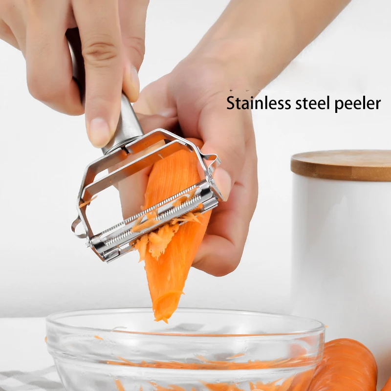 شفرة خاصة المزدوج جوليان الفولاذ المقاوم للصدأ مقشرة الخضار تمزيق البطاطس GratersPeeler Zesters كبيرة المطبخ الطبخ أداة
