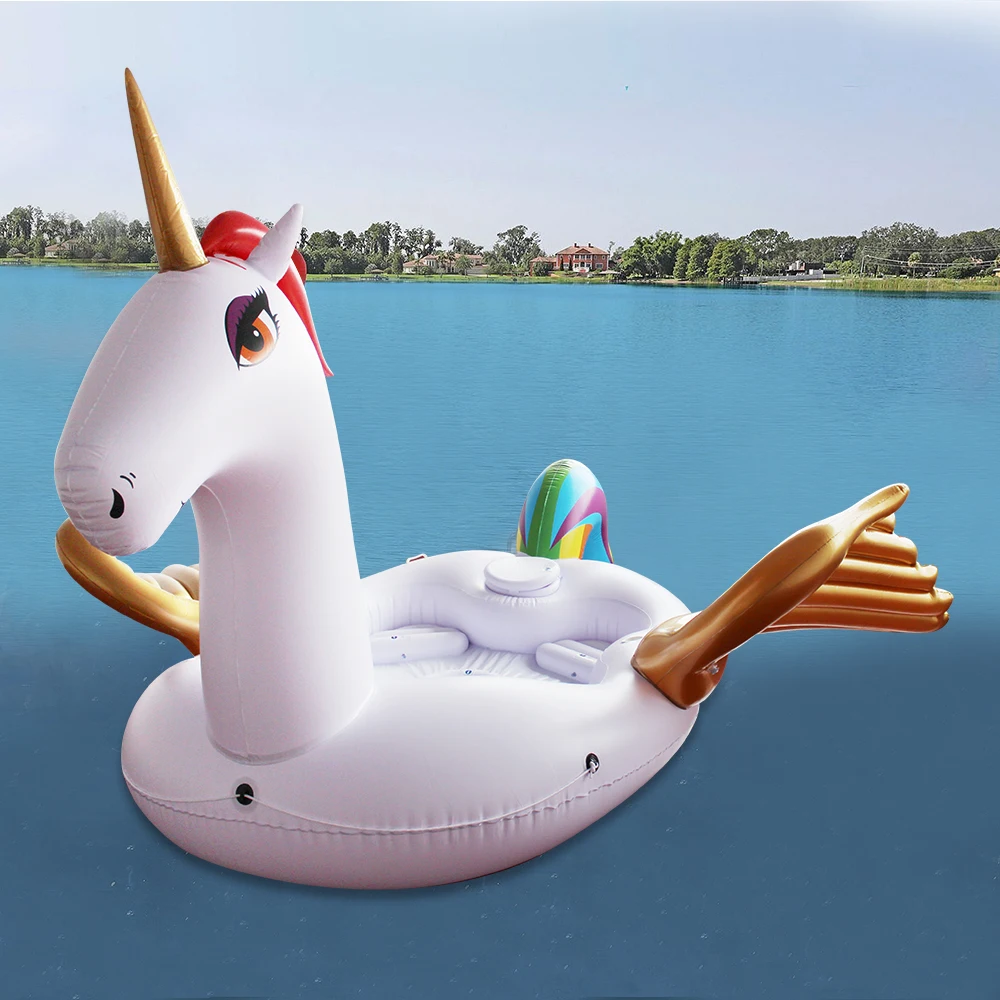 5M огромный надувной Единорог Фламинго бассейна Фламинго катер плавательный Поплавок Плот гостиная летний бассейн для вечерние остров водные игрушки