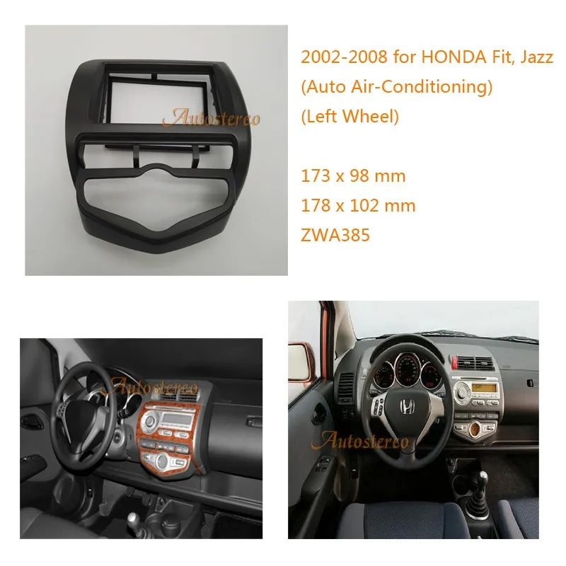 Автомагнитола для HONDA Fit, Jazz 2002-2008(Авто кондиционер левое колесо