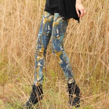 Spring and autumn 2018 print female trousers plus size casual legging elastic pencil skinny women Camouflage pants 162
