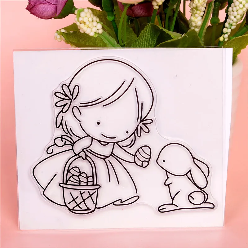 

2019 new arrival little Girl Transparent Clear Stamps for DIY Scrapbooking Card Making diy photo album Decorative Supplies
