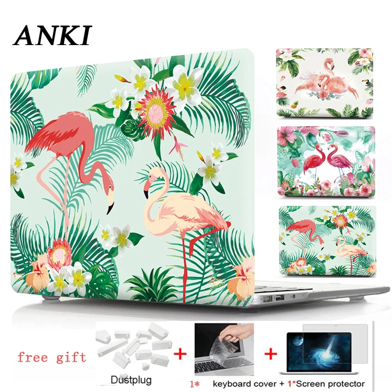 Чехол для ноутбука Macbook Air Retina 15 13 12 11 Touch Bar Flamingo Shell нового Mac book Pro 3 4 Чехлы
