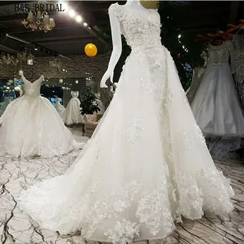 شراءH & S BRIDAL انفصال تنورة حورية البحر فساتين الزفاف رومانسية العروس فستان الزفاف رداء دي زواج Vestidos De Novia