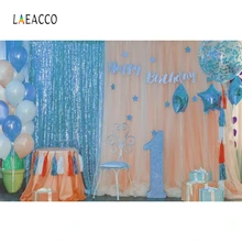 Laeacco Balloons Baby 1st Birthday Photographic Backdrops Party Photocall Backdrop Photography Backgrounds For Photo Studio