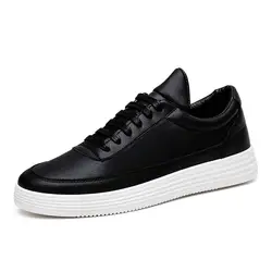 ECTIC Элитный бренд Мужская обувь Кожа Повседневное черная обувь Для мужчин s красовки Демисезонный на шнуровке Для мужчин Tenis модные