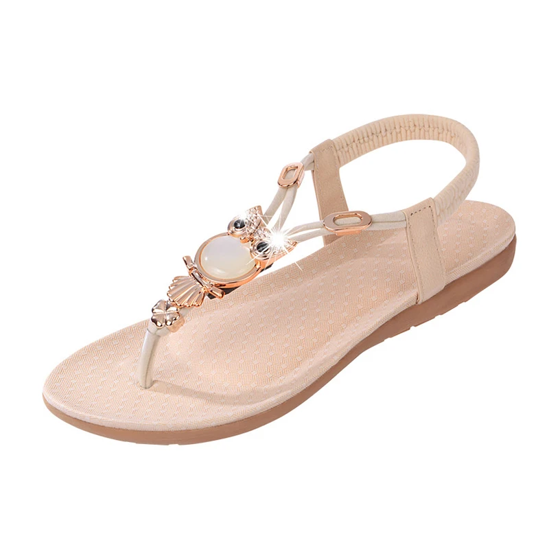 

COZULMA Summer Shoes Woman Non-slip Sole Beach Sandals Women Flat Flip-flop Shoes Plus Size 36-42