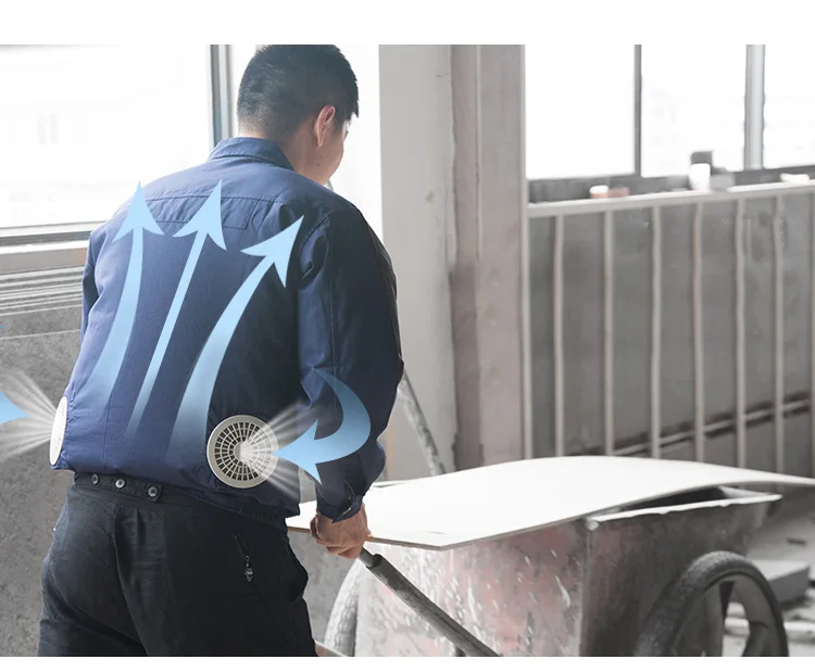Summer Cooling Air Conditioning Clothes Charging with Fan Clothing Outdoor Welder Working Long  Short Sleeve Fan Jackets (2)