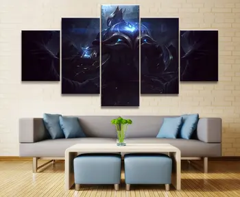 

5 Panel LOL League of Legends Zed Game Canvas Printed Painting For Living Room Wall Art Home Decor HD Picture Artworks Poster