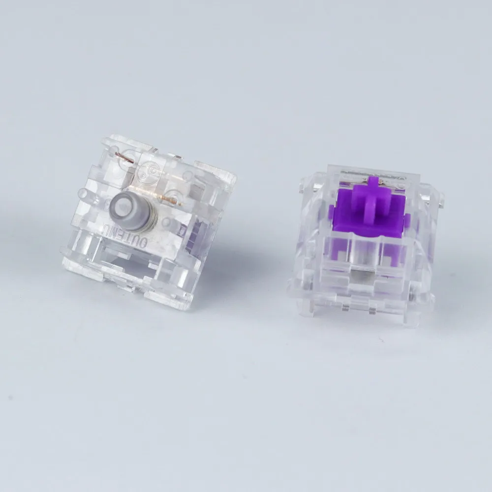 Outemu Ice V2 переключатели прозрачный корпус 5pin SMD OTM фиолетовый 62 г 68 Тактильные для