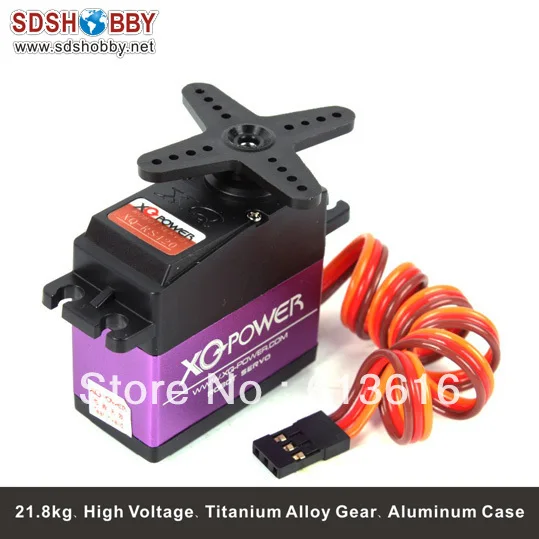 

XQ Power High Voltage XQ-RS420 Digital Robot Servo 21.8kg/60g with Titanium Alloy Gear /Aluminum Case