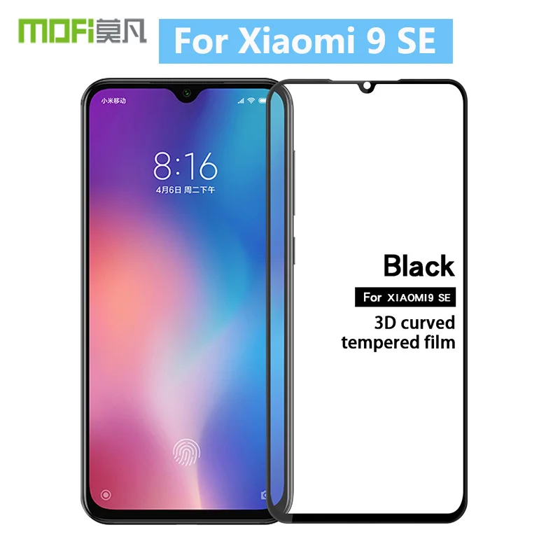 

For Xiaomi 9 SE Original MOFi 3D Curved Full Cover Tempered Glass Screen Protector Film For Xiaomi Mi 9 SE