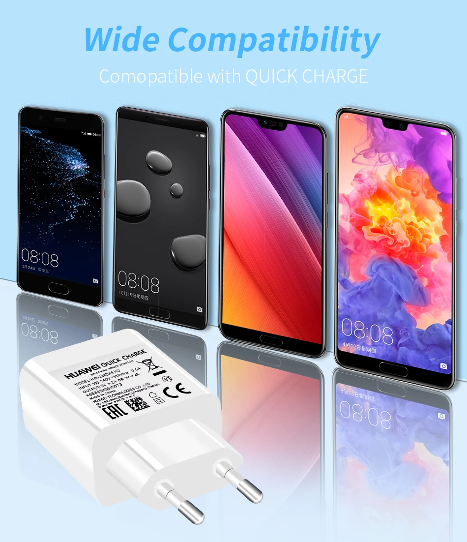 5Huawei P10 lite P10 Plus Fast Charger 9V2A Charge 2A USB Type C Cable Huawei P9 Plus nova2 Plus honor v9 8 9 note8 v8 Play