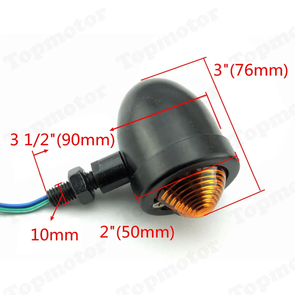 4 шт. пуля мотоцикл указатель поворота Светильник w/кронштейн Янтарный дым для Harley Honda Yamaha Suzuki Chopper Bobber Dyna