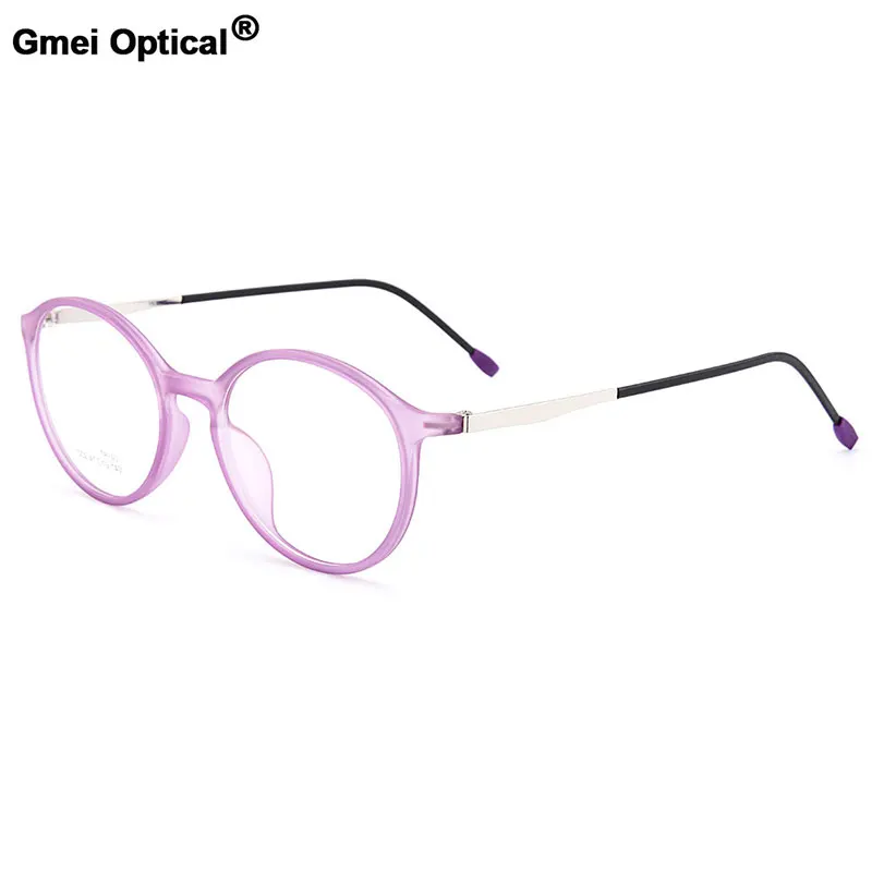 

Gmei Optical New Urltra-Light Round Full Rim Optical Eyeglasses Frames Women Mixed Material Myopia Spectacles 5 Colors M7002