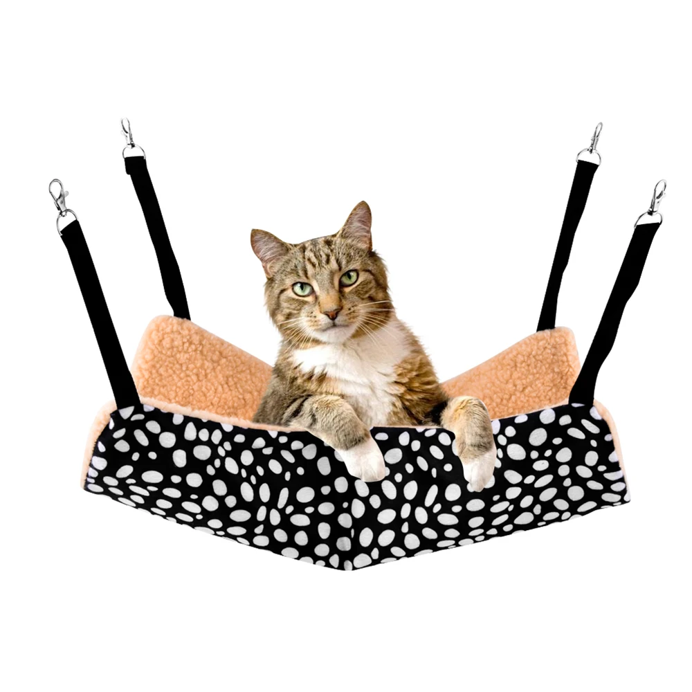 

Double-sided Warm Hanging Cat Bed Mat Soft Cat Hammock Winter Hammock Pet Kitten Cage Bed Cover Cushion Drop Shipping