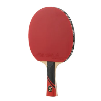 

HE Rubber Table Tennis Paddle Professional Pingpong Racket Straight/horizontal Grip Table Tennis Racket With Case