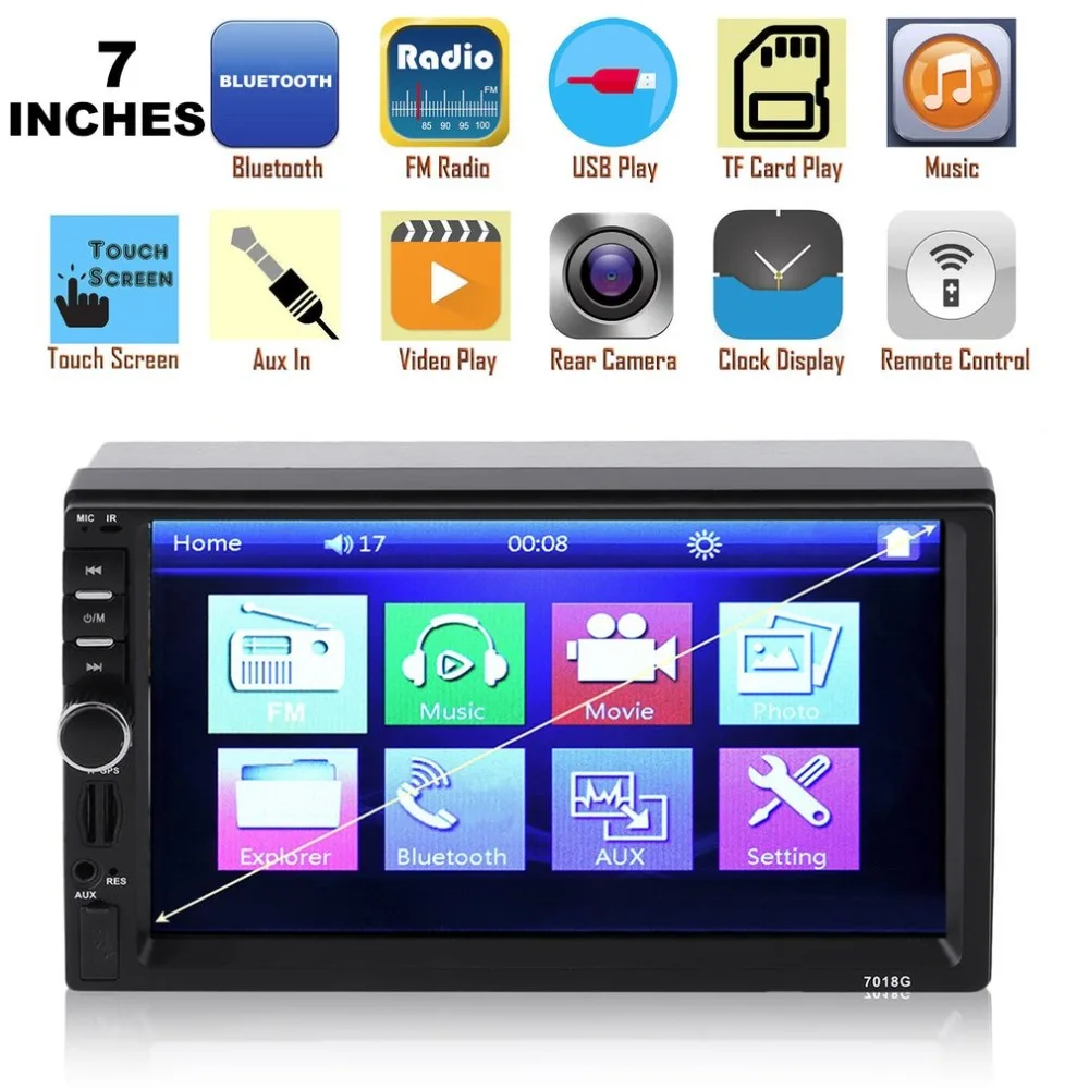 

7 Inch 2 Din Car MP5 Player With GPS Navigator Bluetooth MP3 TV Player FM Radio 12V Touch Screen Music Player 7018B