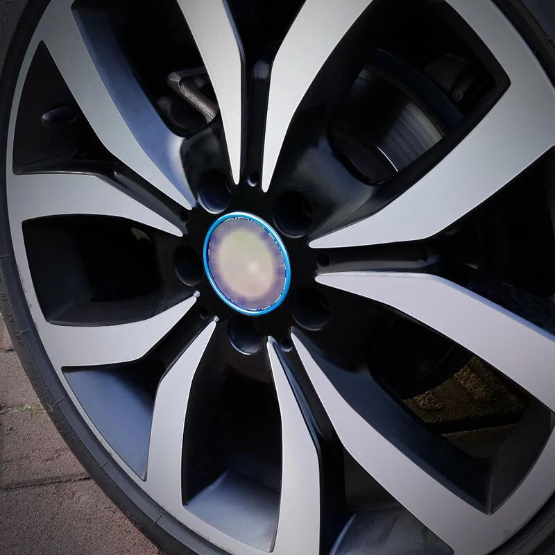 Car Styling Aluminum Alloy Wheel Hub Cover Decorative Circle Trim For