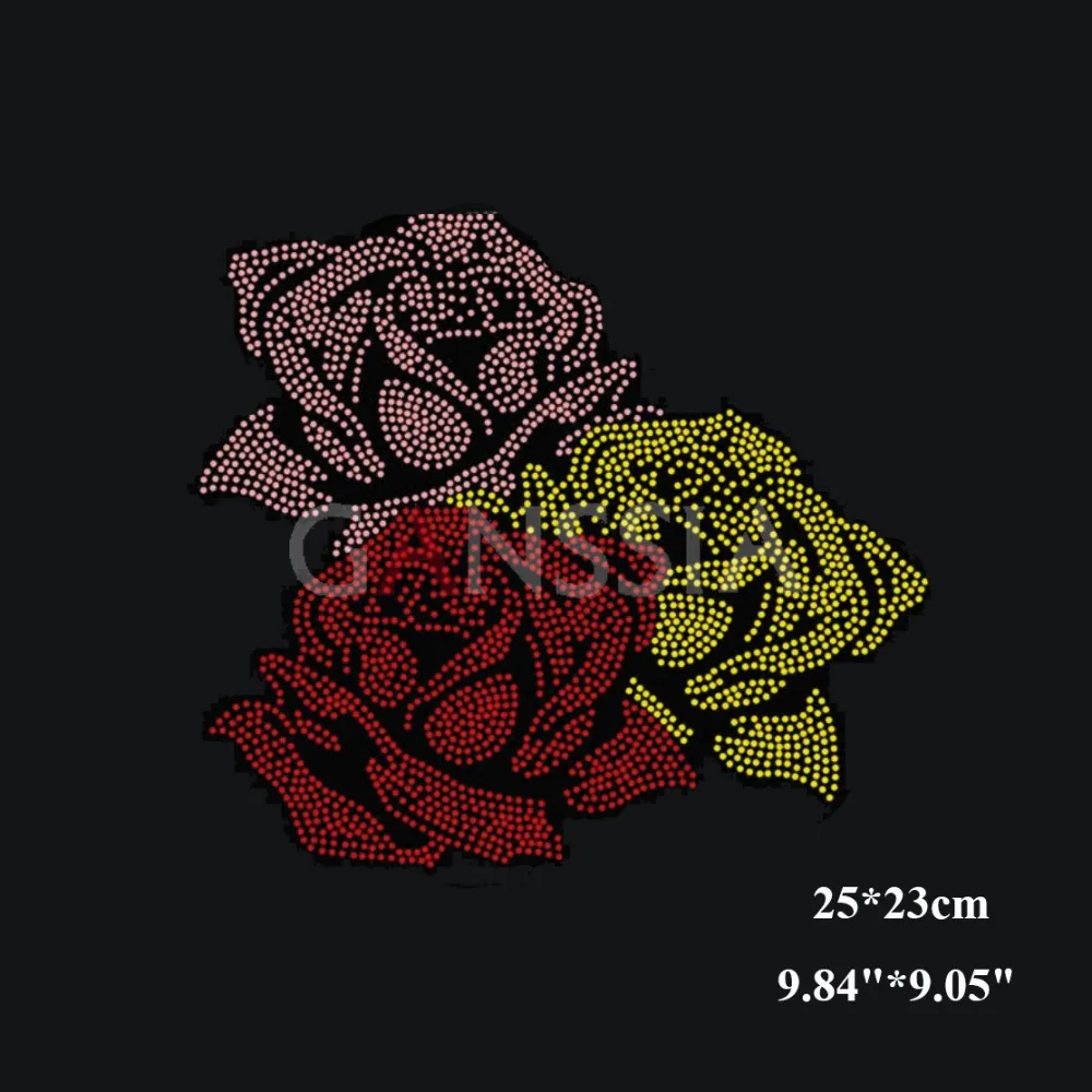 Elegant rose pattern hotfix rhinestones Heat transfer iron on motifs DIY motif rhinestones for Elegant rose pattern hotfix rhinestones Heat transfer iron on motifs DIY motif rhinestones for
