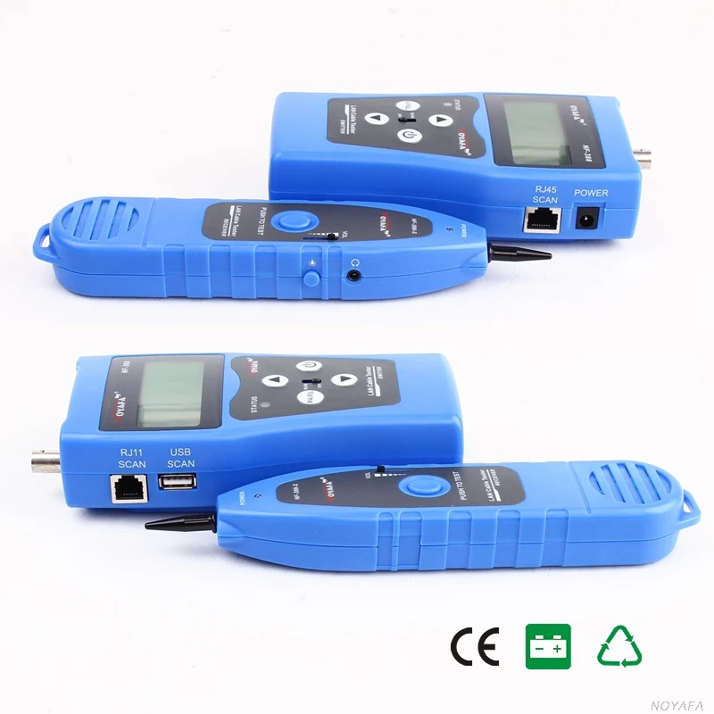 Free Shipping!! NOYAFA NF 388 Network LAN Cable Tester Phone Wire Tracker LCD RJ45 BNC Scanner 8