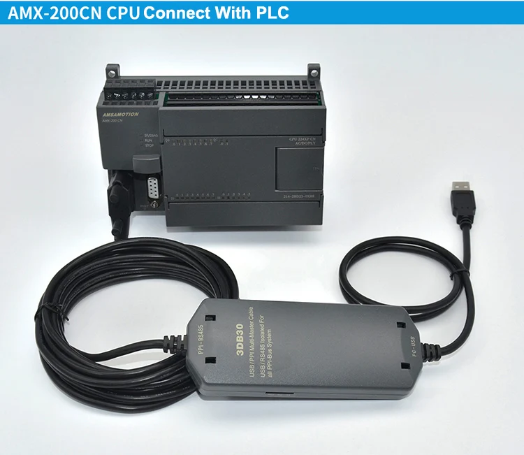 Акция! Amsamotion PLC S7-200CN CPU224XP 14I/10O 2AI 1AO AC/DC/RLY 6ES7 214-2BD23-0XB8 с PPI кабелем бесплатно