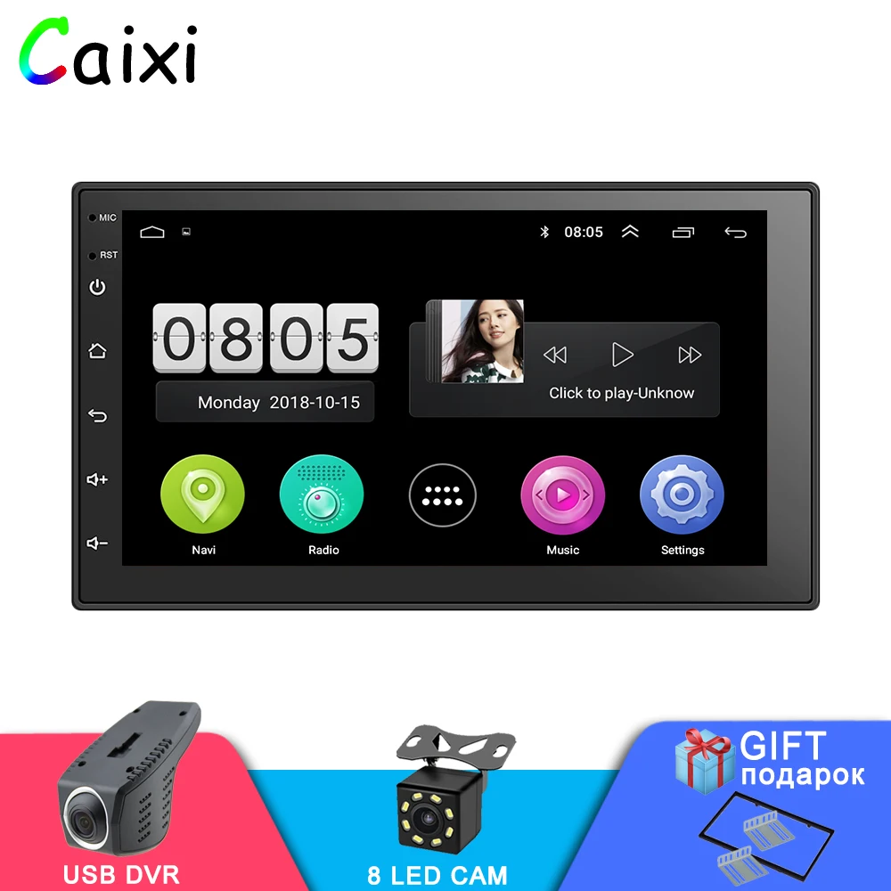 

2DIN Car Multimedia Player Andriod GPS Navigation HD Autoradio WiFi 2 USB 7" Car Audio Radio Stereo For VW Nissan Kia toyota