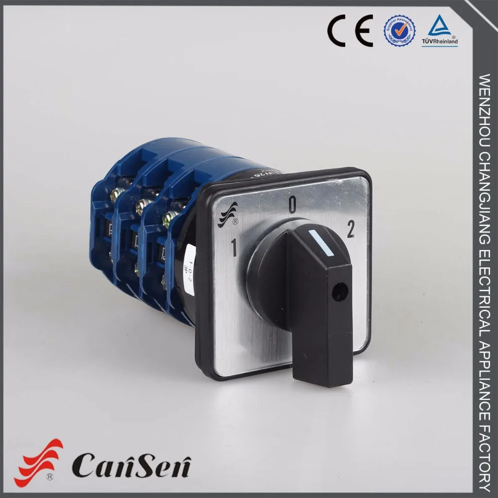 

125A 3 position 3P Cam Switch AC 440V Ui 660V 1-0-2 3 Poles 12 terminals (CE, TUV)