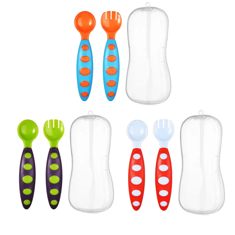 Buy 2Pcs Dinnerware Baby Spoon Fork Tableware with Box