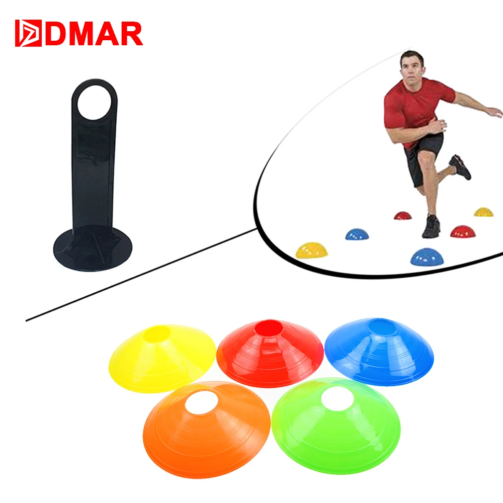 

DMAR 10pcs Soccer Training Marker Football Roadblocks Sign Disc Bucket Road Cone Obstacles Marker Soccer Speed Sign Plate