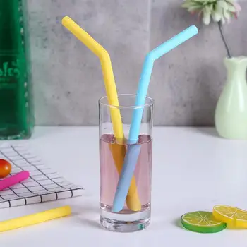 

Reusable Silicone Environmental Protection Color Straws for Baby Drinkware Baby Feeding Care Accessory Juice Drinkware for Kids
