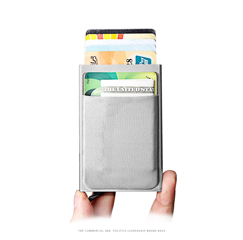 Анти-кредитная карта, RFID Держатель Алюминиевый кошелек для защиты карт тонкий мужской держатель для карт для кредитных карт держатель для кредитных карт