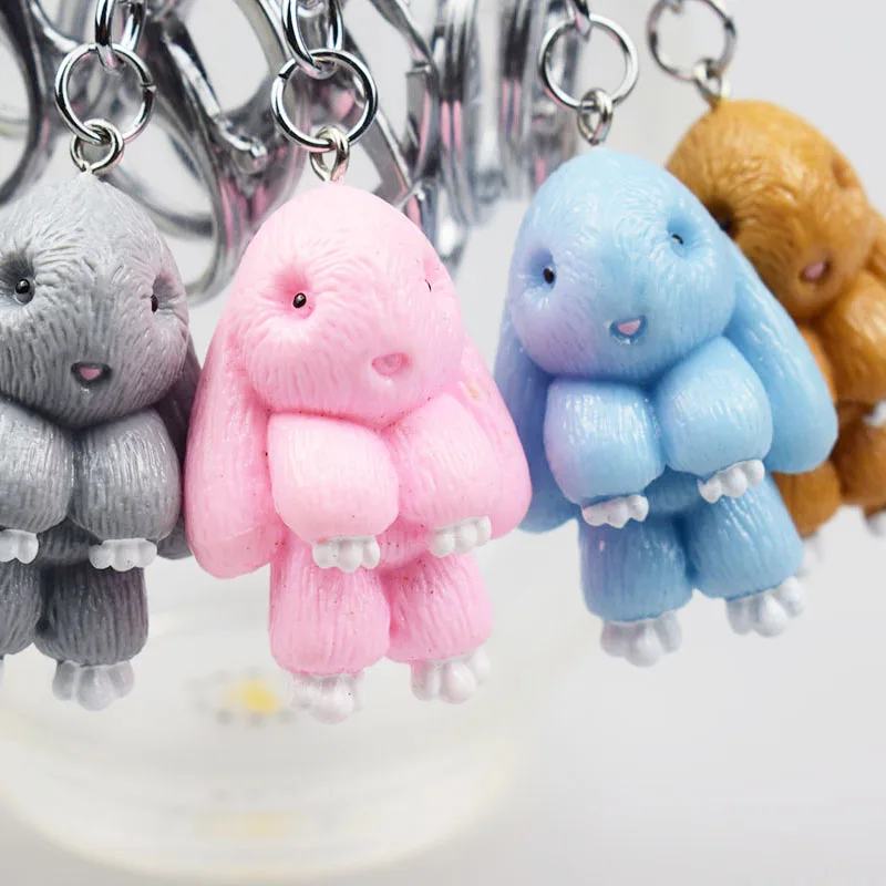 2018 New Rabbit Keychain Fashion Bunny Keychain pendant Bag Car Charm