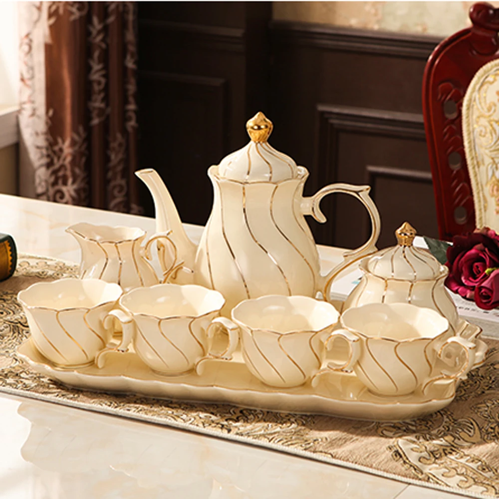 Европейский стиль набор кофейных чашек английский послеобеденный чайный набор керамическая домашняя кофейная чашка набор wx9131123