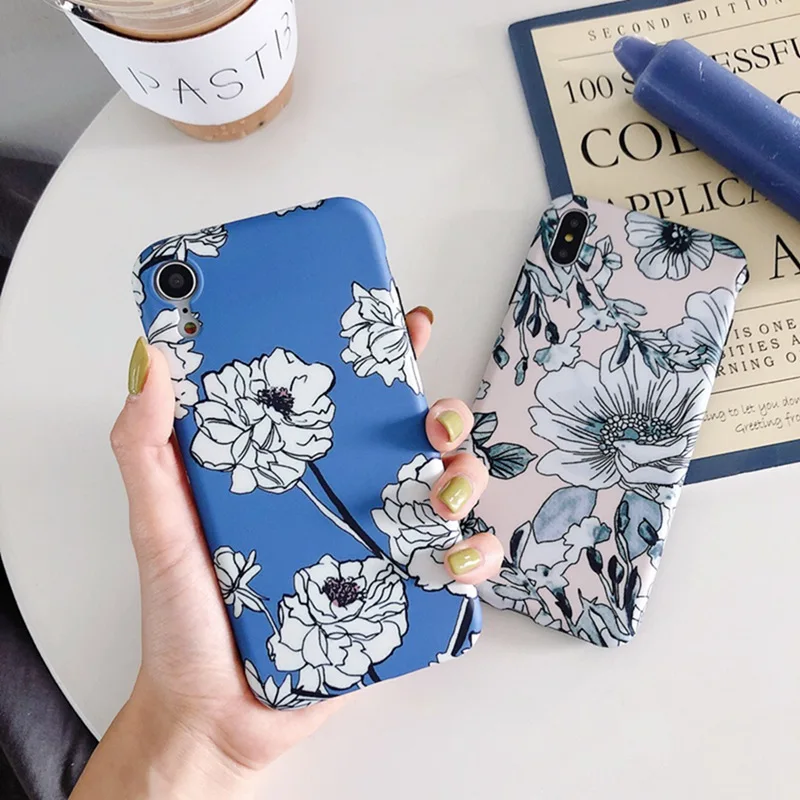 Высококачественный модный чехол для телефона с цветами iphone 6 6s 7 8 Plus все включено