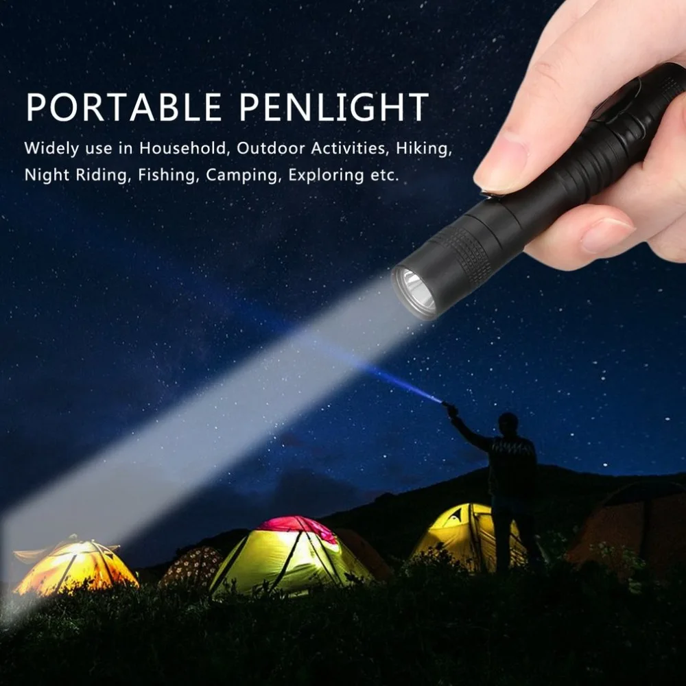 Светодиодный фонарик Портативный Мини карманный Penlight Водонепроницаемый Q5 2000LM Алюминий сплав 1 переключатель режима свет для охоты Отдых
